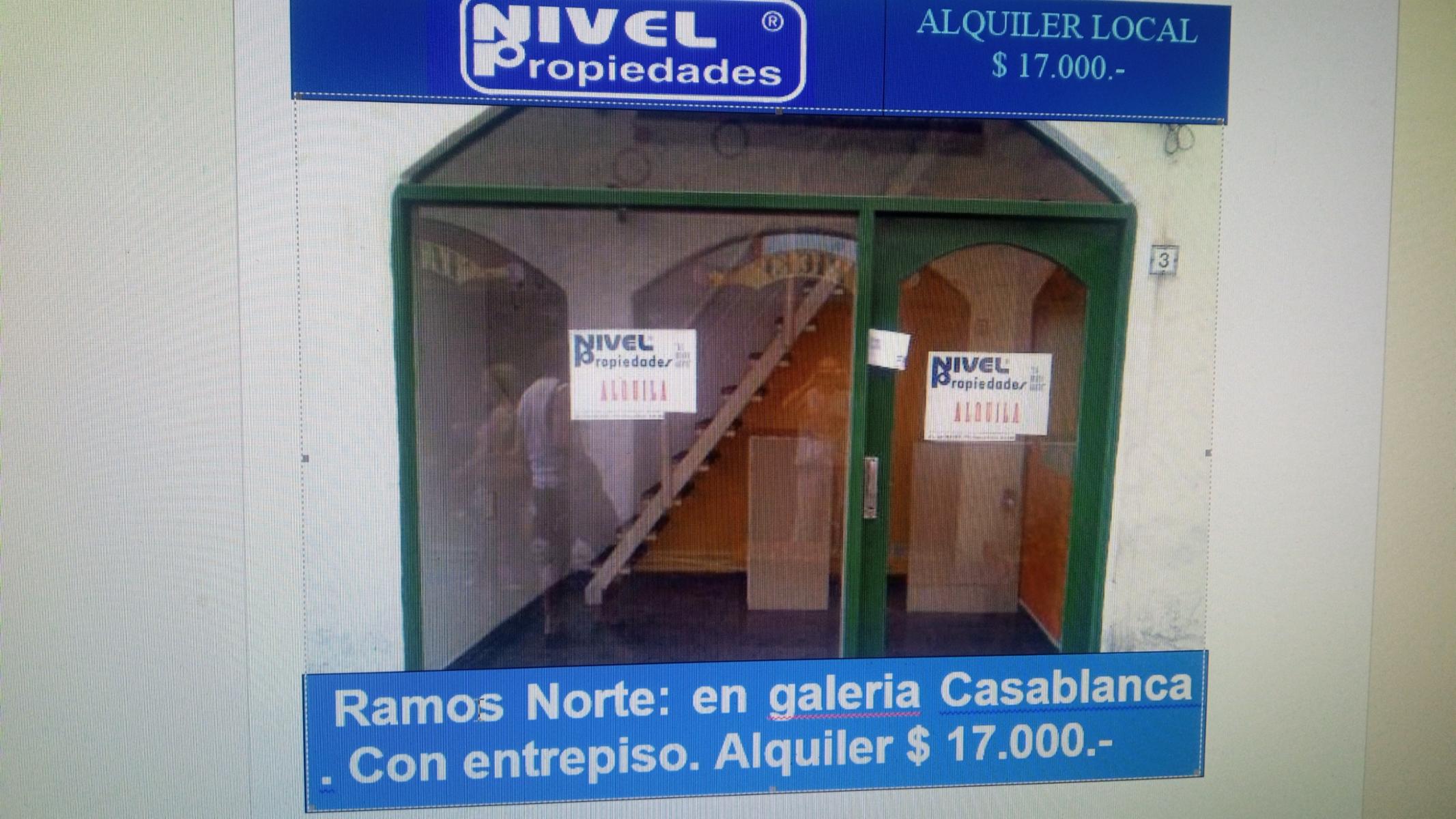 LOCAL EN GALERIA CENTRO RAMOS NORTE