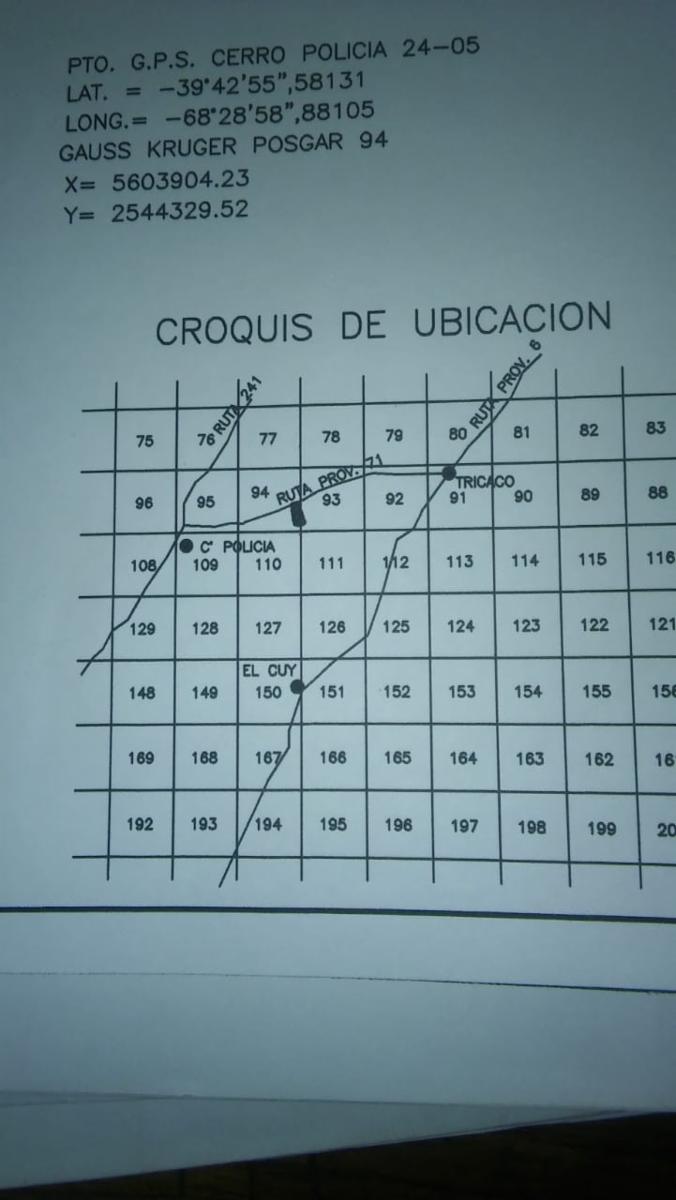 VENDO DOS CAMPOS EN LIMAY MAHUIDA, LA PAMPA . 5000 HECTAREAS - 18