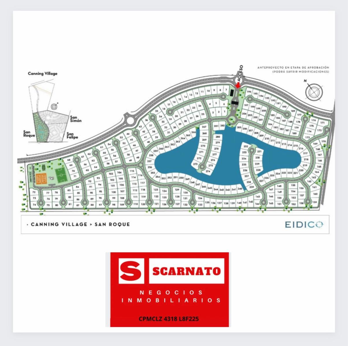Venta de lote en el Barrio San Roque - Canning- Ezeiza