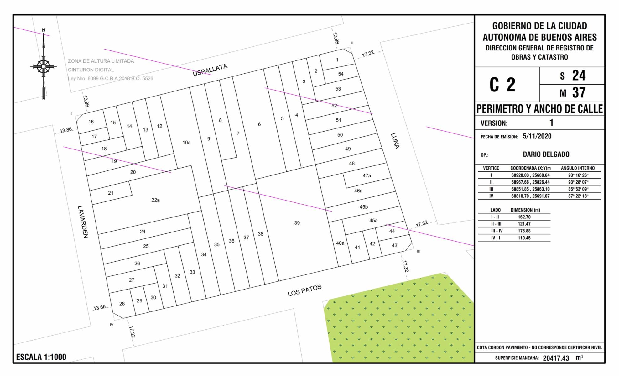 Excelente lote de 8.66(m) de Frente x 62,35 (m) en venta. Parque Patricios - Distrito Tecnológico - 1