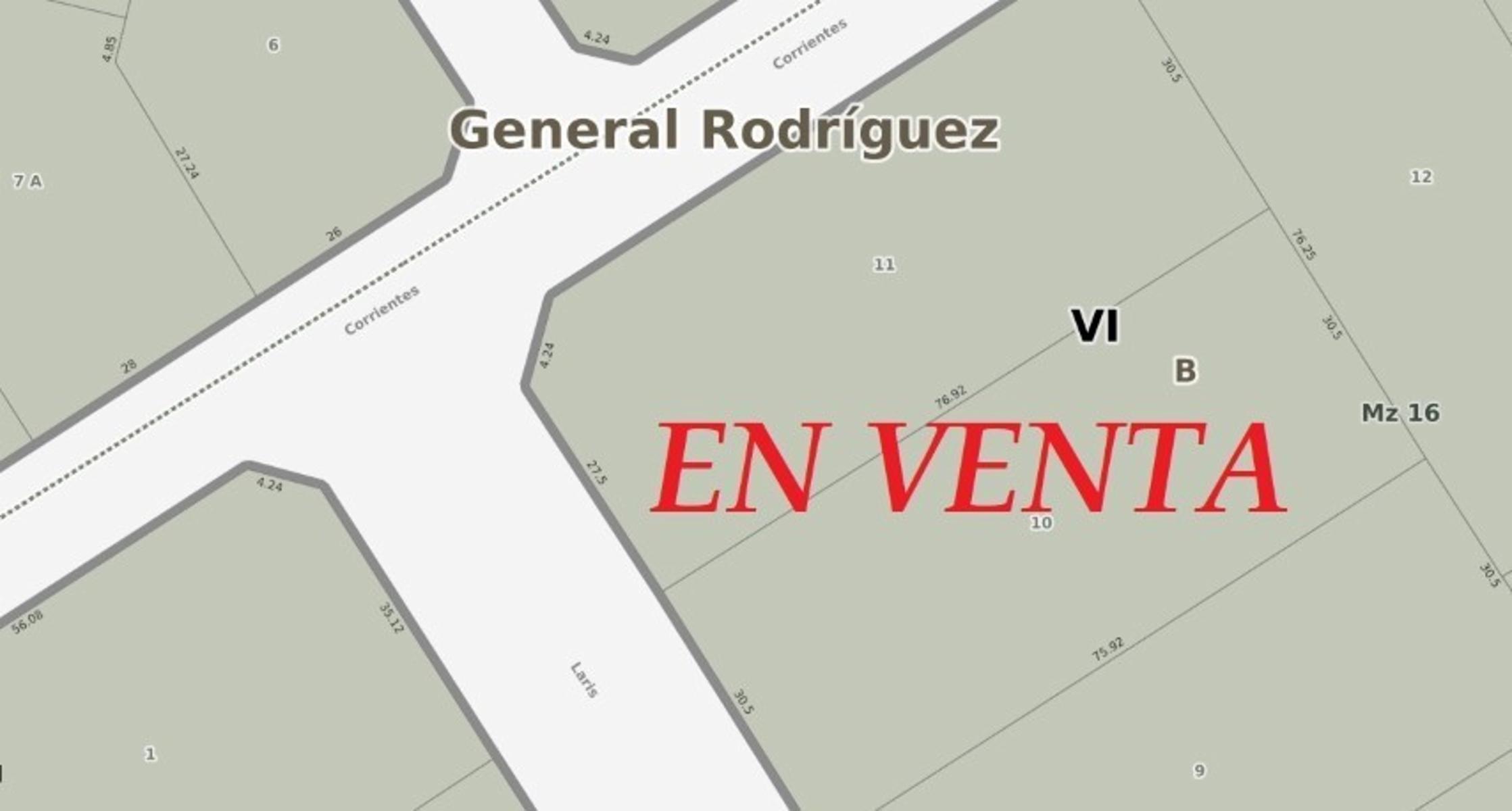 EXCELENTE FRACCION DE CASI 5000 M2 EN AVDA CORRIENTES (EX RUTA 24) Y DAVILA GENERAL RODRIGUEZ SOBRE ASFALTO A METROS DE RUTA 7 Y PROXIMO AL ACCESO OESTE. — foto 6