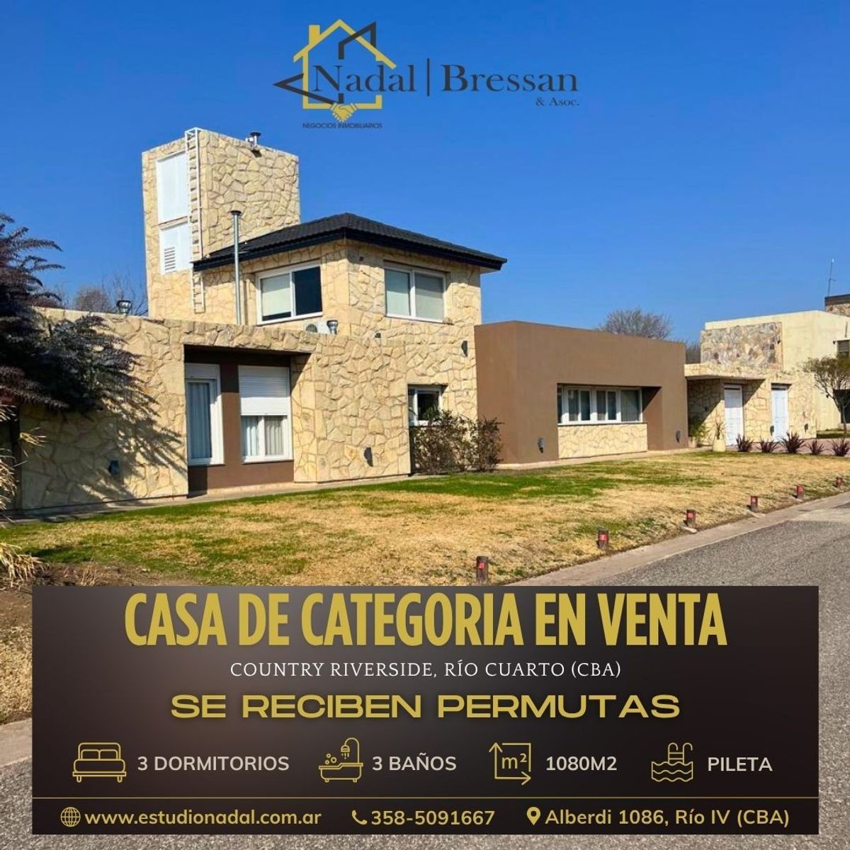 EXCELENTE CASA DE CATEGORIA EN VENTA COUNTRY RIVERSIDE