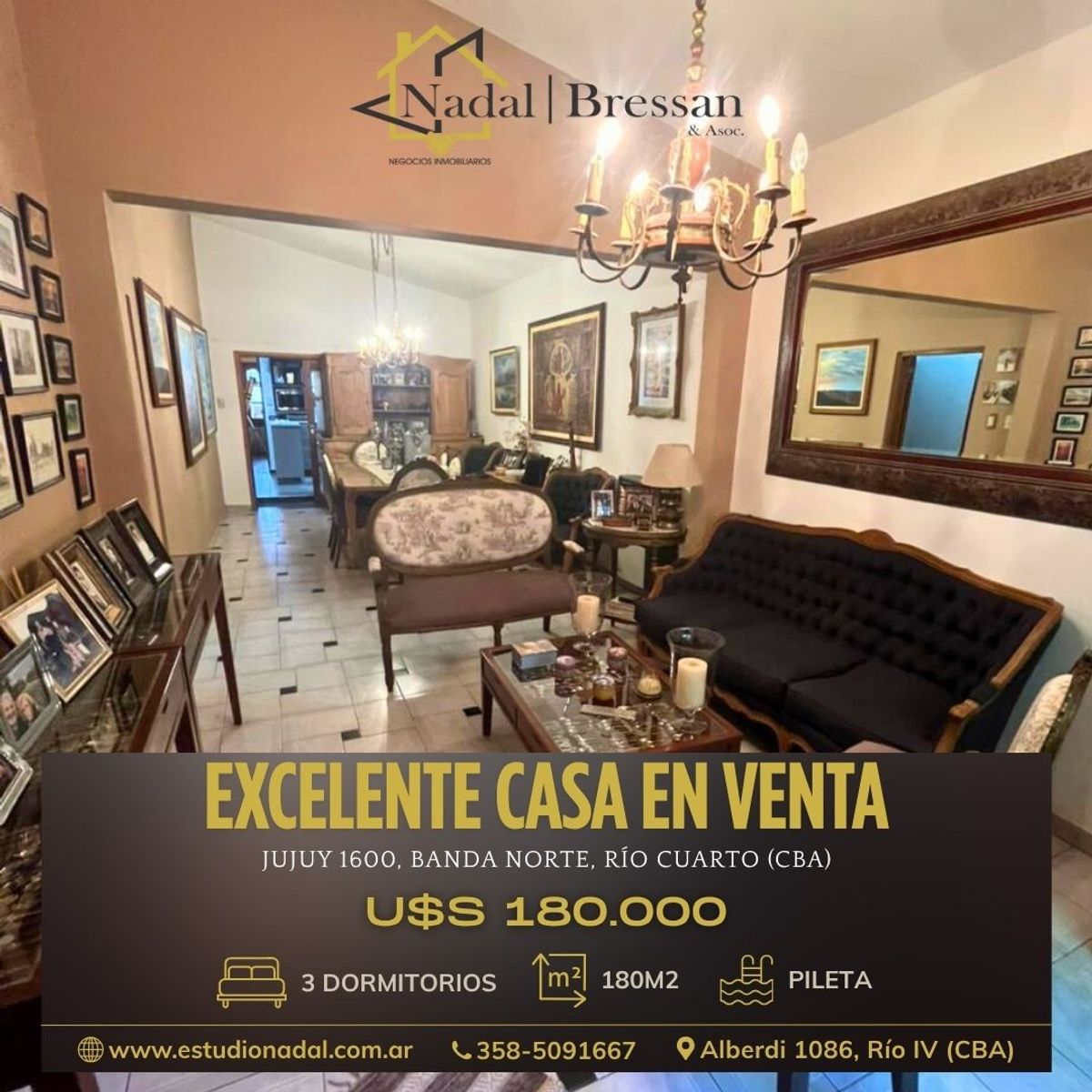 EXCELENTE CASA DE 3 DORMITORIOS EN BARRIO BANDA NORTE