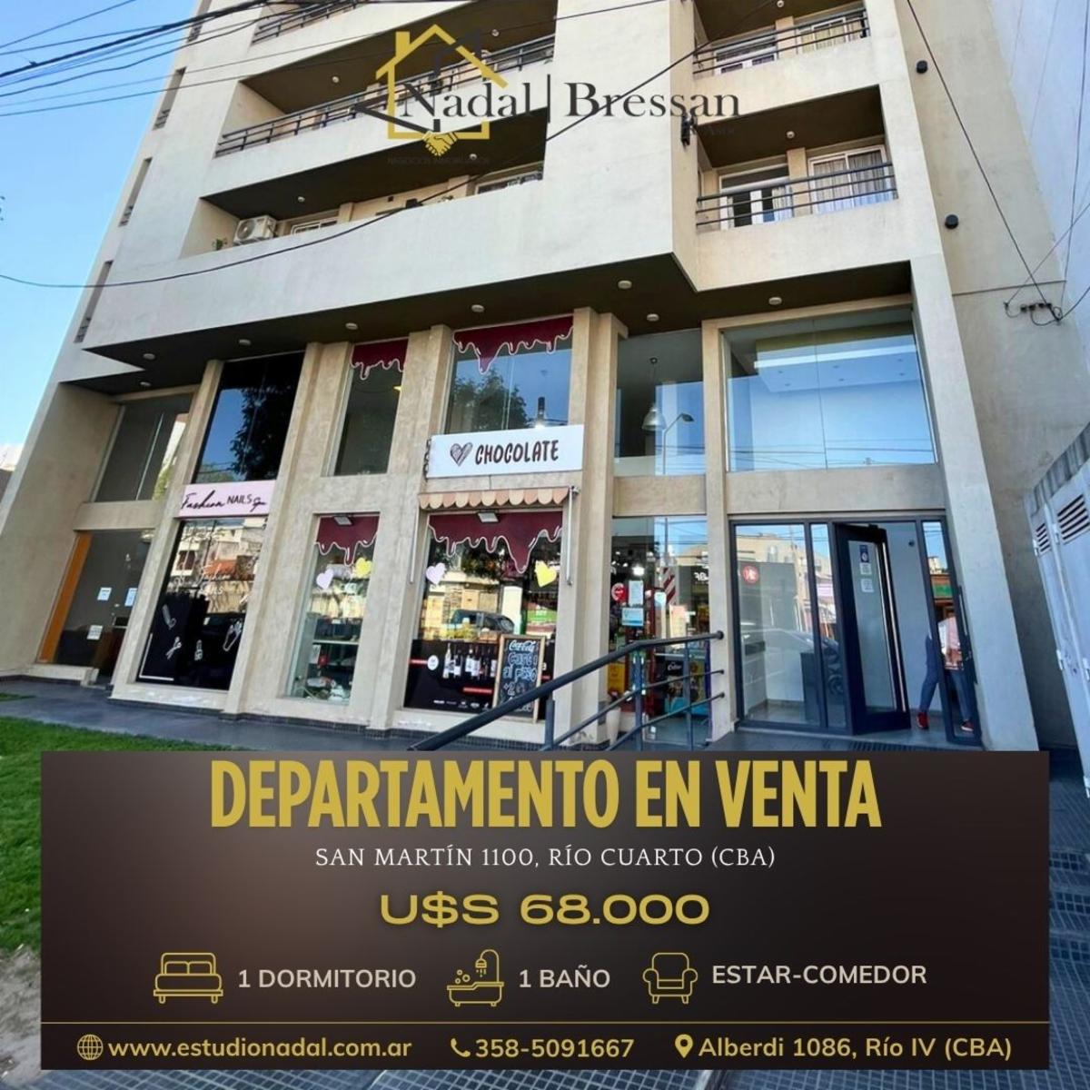 DEPARTAMENTO DE 1 DORMITORIO EN VENTA SAN MARTIN 1100