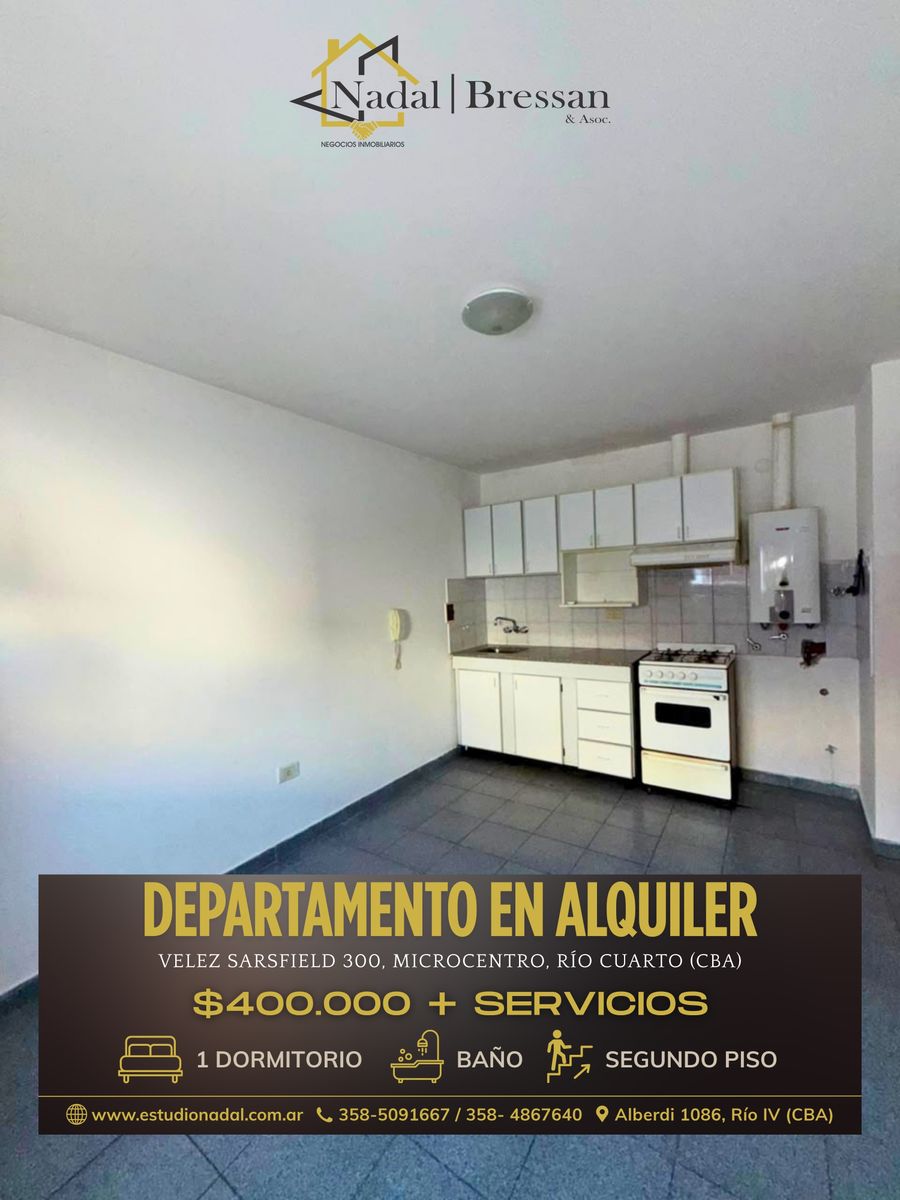 DEPARTAMENTO EN ALQUILER CALLE VELEZ SARSFIELD ZONA MICROCENTRO - 1