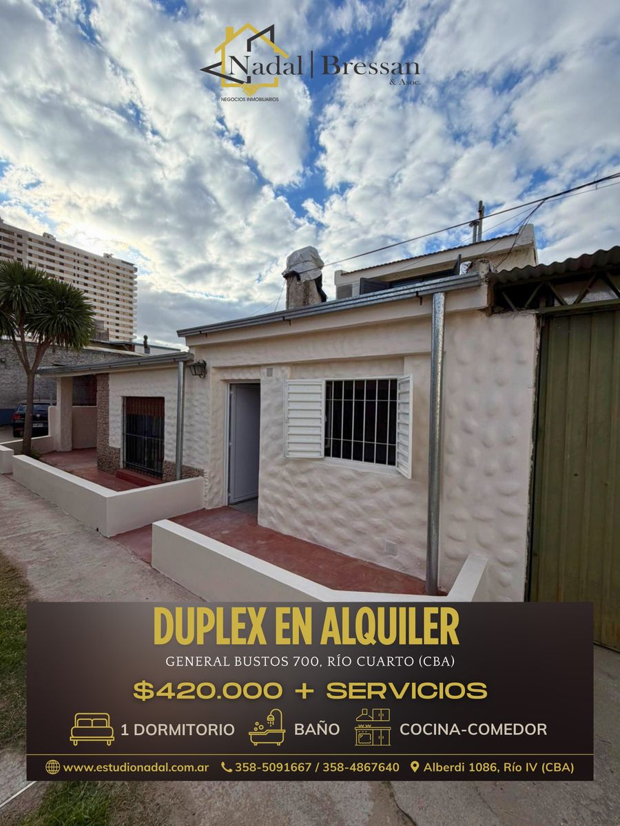DUPLEX EN ALQUILER EN CALLE GENERAL BUSTOS 700 - 1
