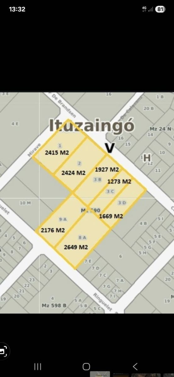Terrenos +4.800m2 EN VENTA, Av. Brandsen 3800, Ituzaingó norte. Ideal inversor — foto 2