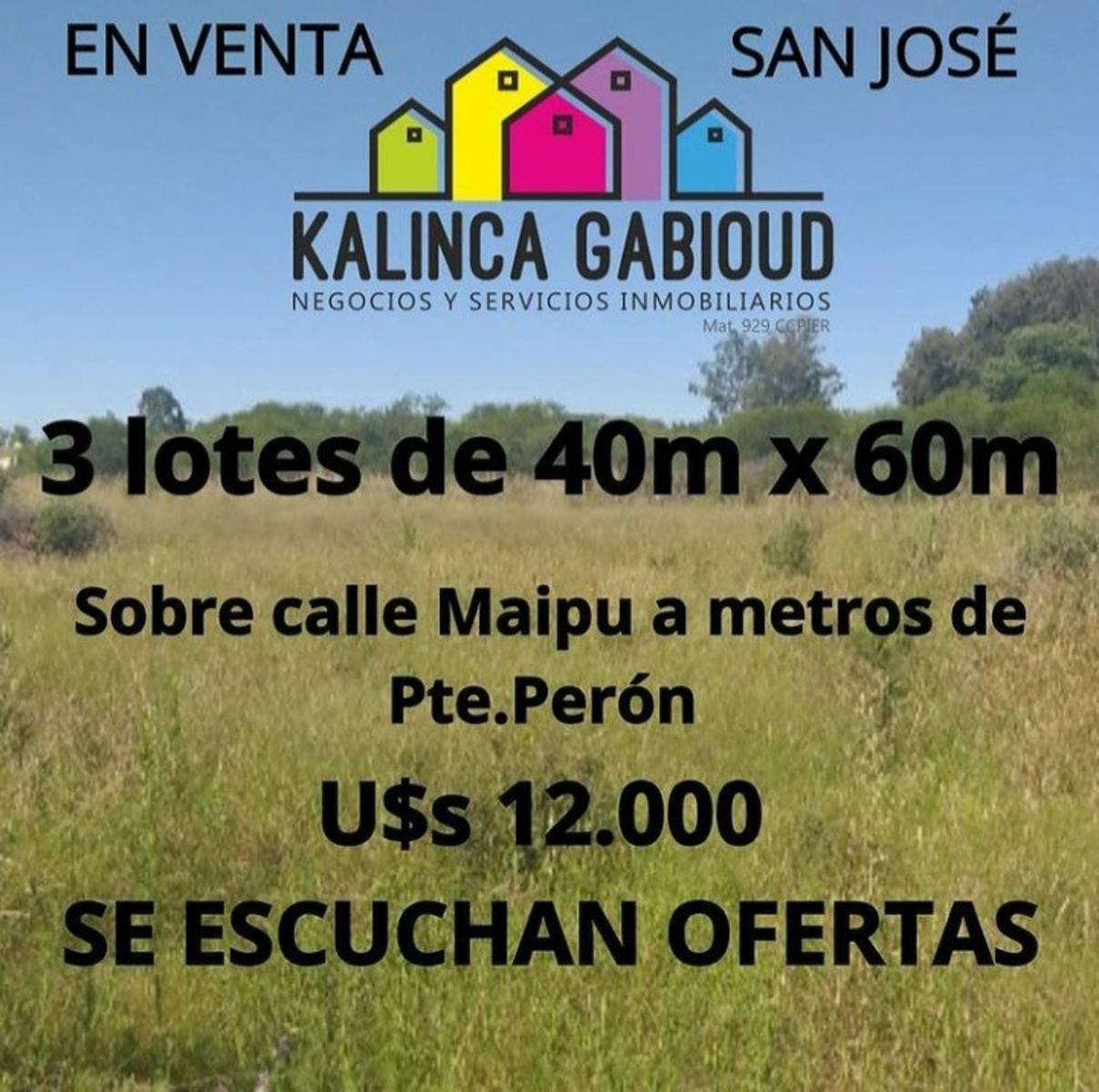 LOTES DE 2400M2 SAN JOSE IDEAL PARA GALPON