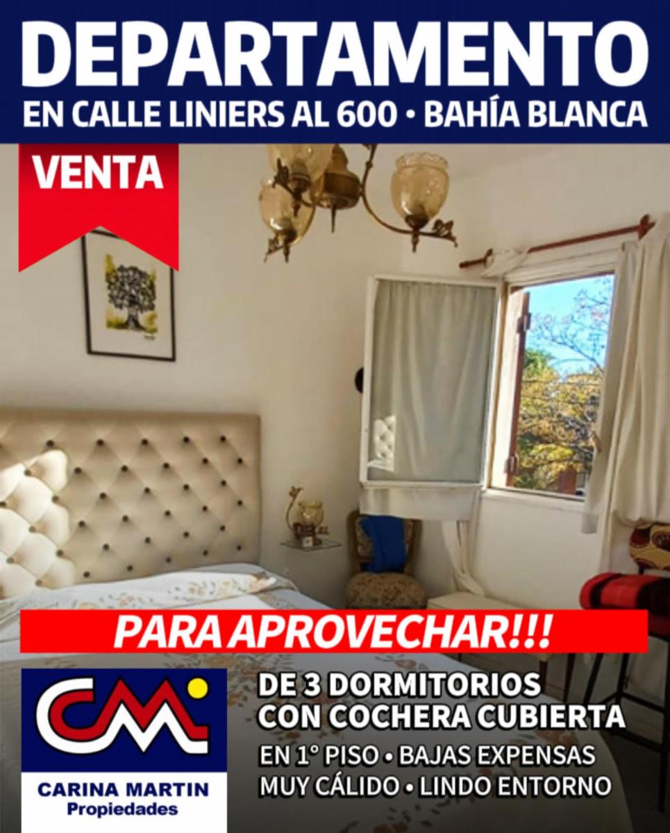 Departamento 3 dormitorios con cochera cubierta