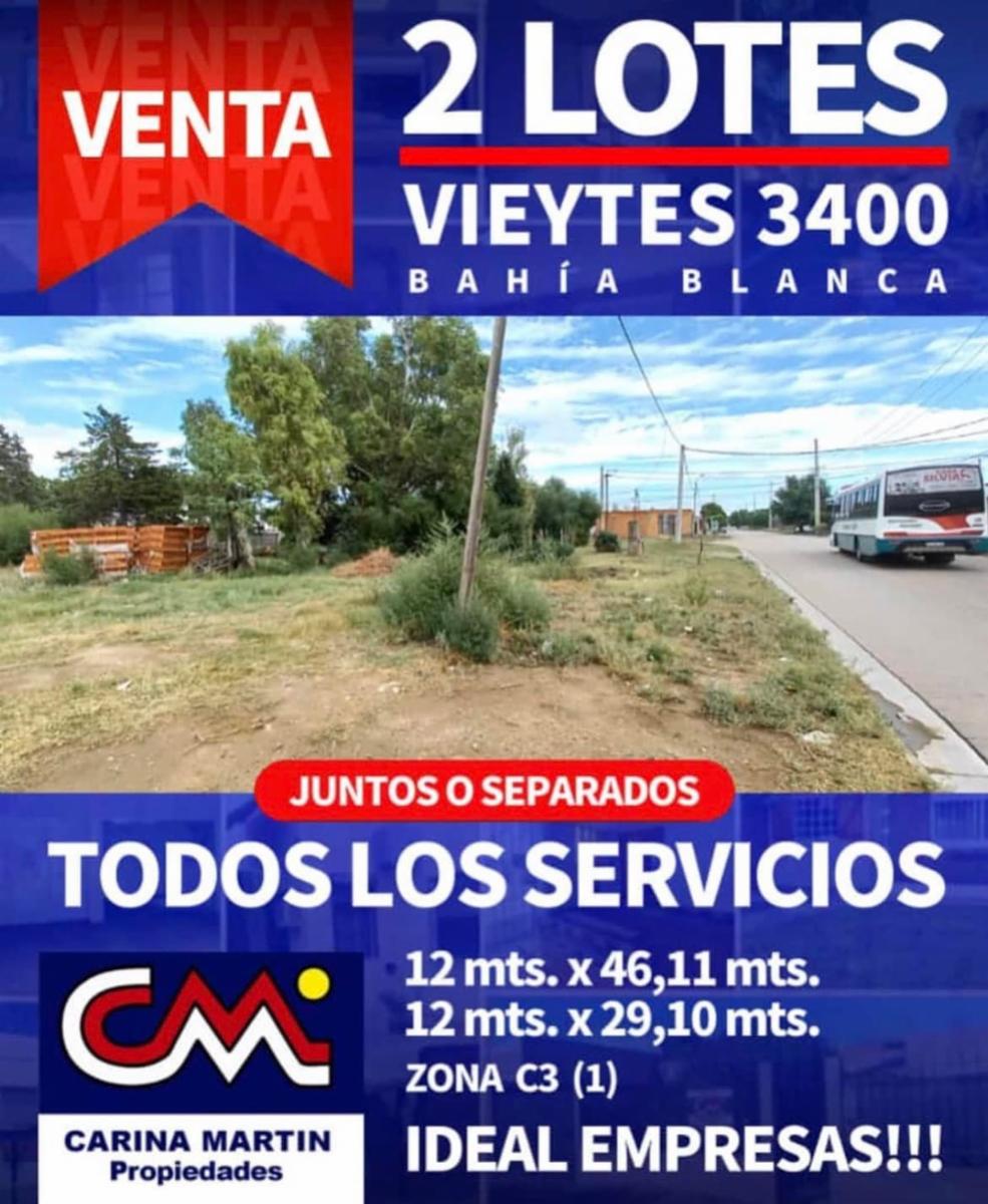 ATENCION EMPRESAS Se venden 2 LOTES juntos o separados - En una de las arterias de ingreso principales a la ciudad - Asfalto y TODOS los servicios