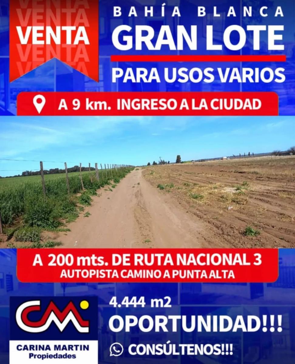 EN VENTA Excelente lote de 4444mt2 para diversos usos